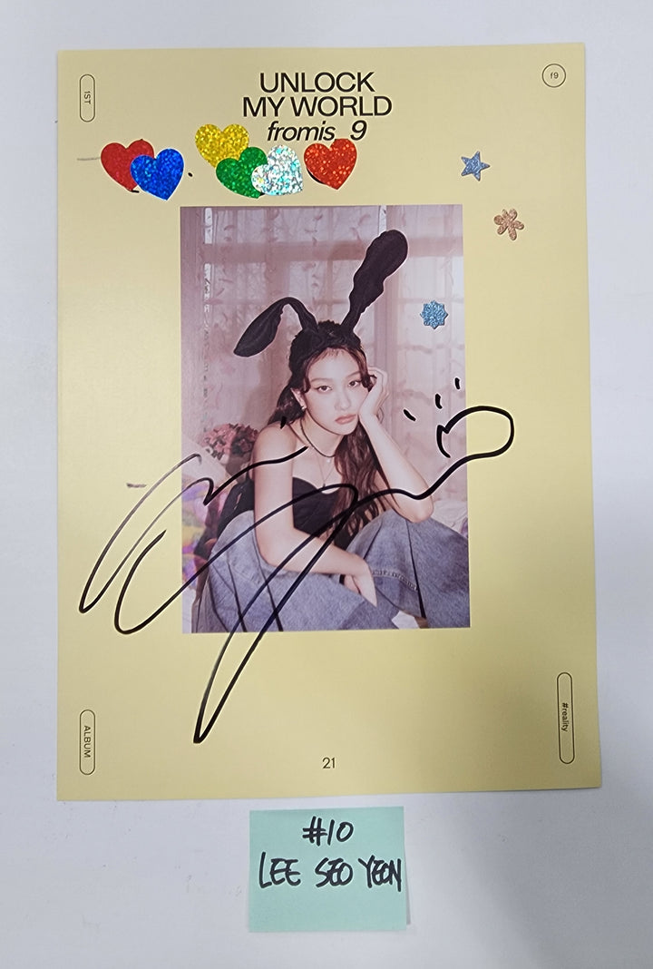 Fromis_9 "Unlock My World" - A Cut Page From Fansign Event Album