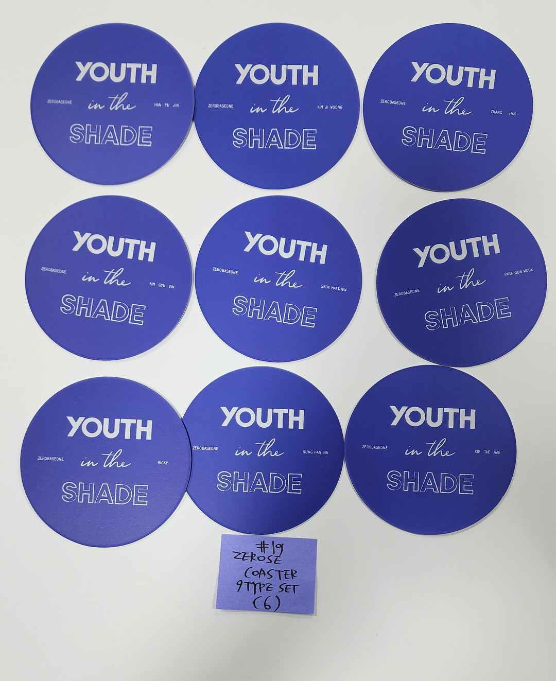 ZEROBASEONE (ZB1) "YOUTH IN THE SHADE" - Official Photo Frame, Layer Card Set, Zerose Coaster