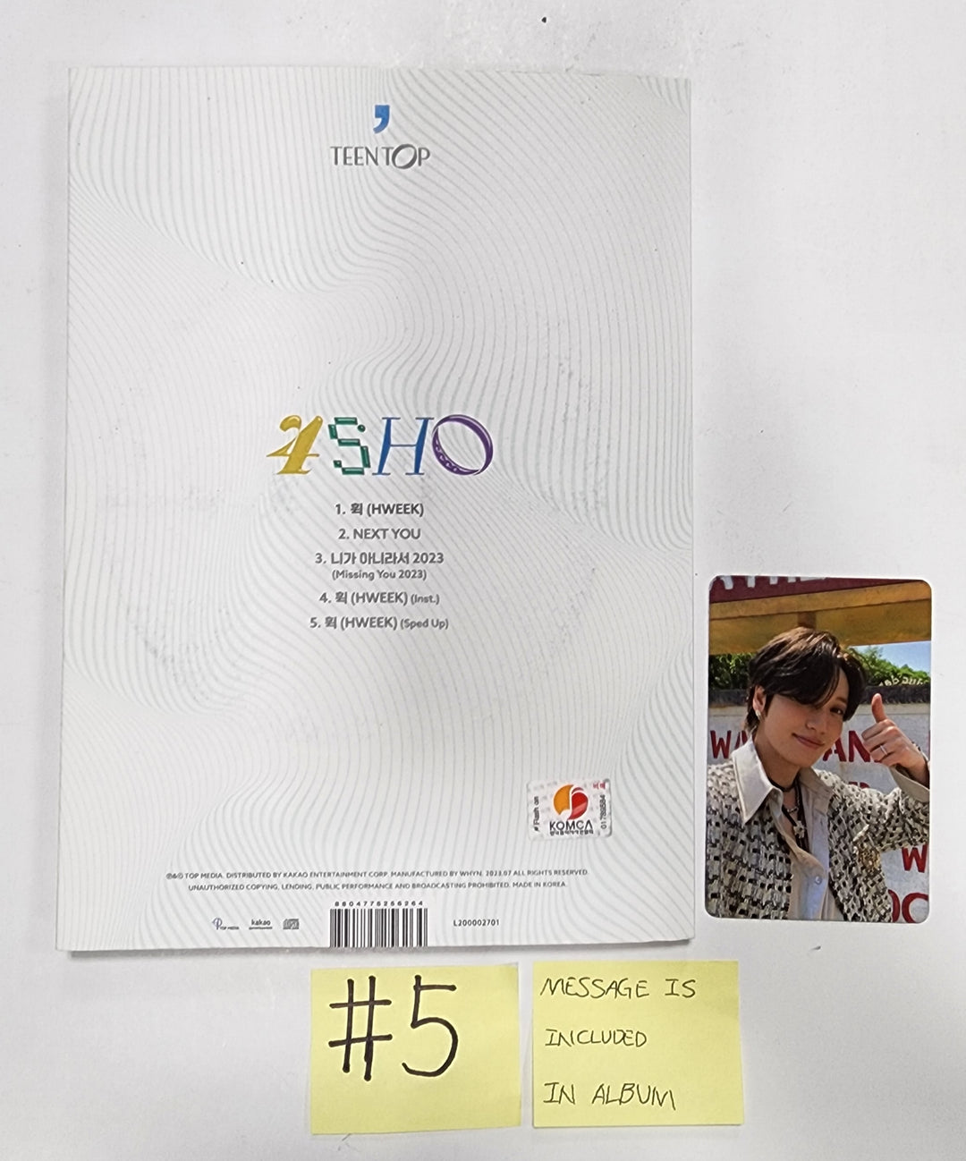 TEEN TOP "4SHO" - Hand Autographed(Signed) Promo Album