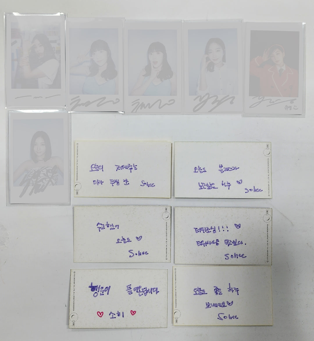 Alice "Show_Down" - Inside Record Hand Autographed(Signed) Polaroid & Message Card