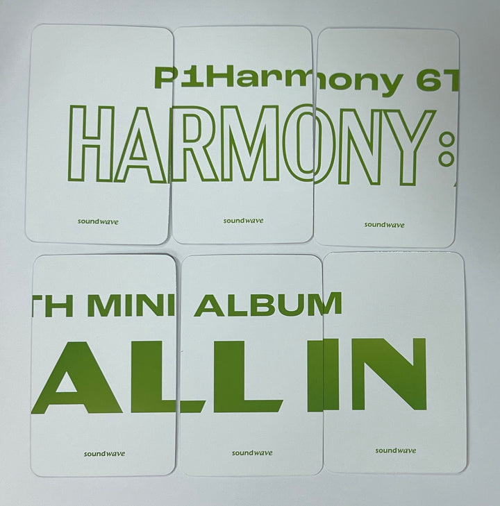 P1Harmony 'HARMONY : ALL IN' - Soundwave Lucky Draw Event Photocard