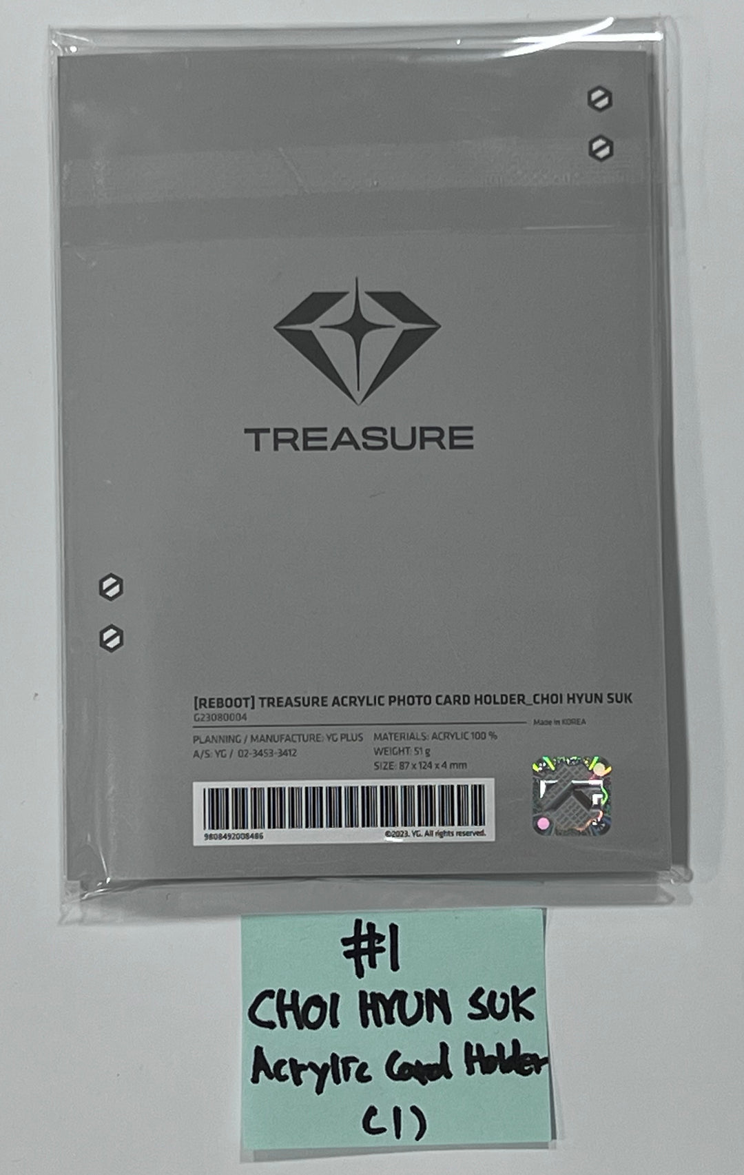 Treasure "REBOOT" - YG Official Pop-Up Store MD (Acrylic Card Holder, Keyring, Film Photo Frame)