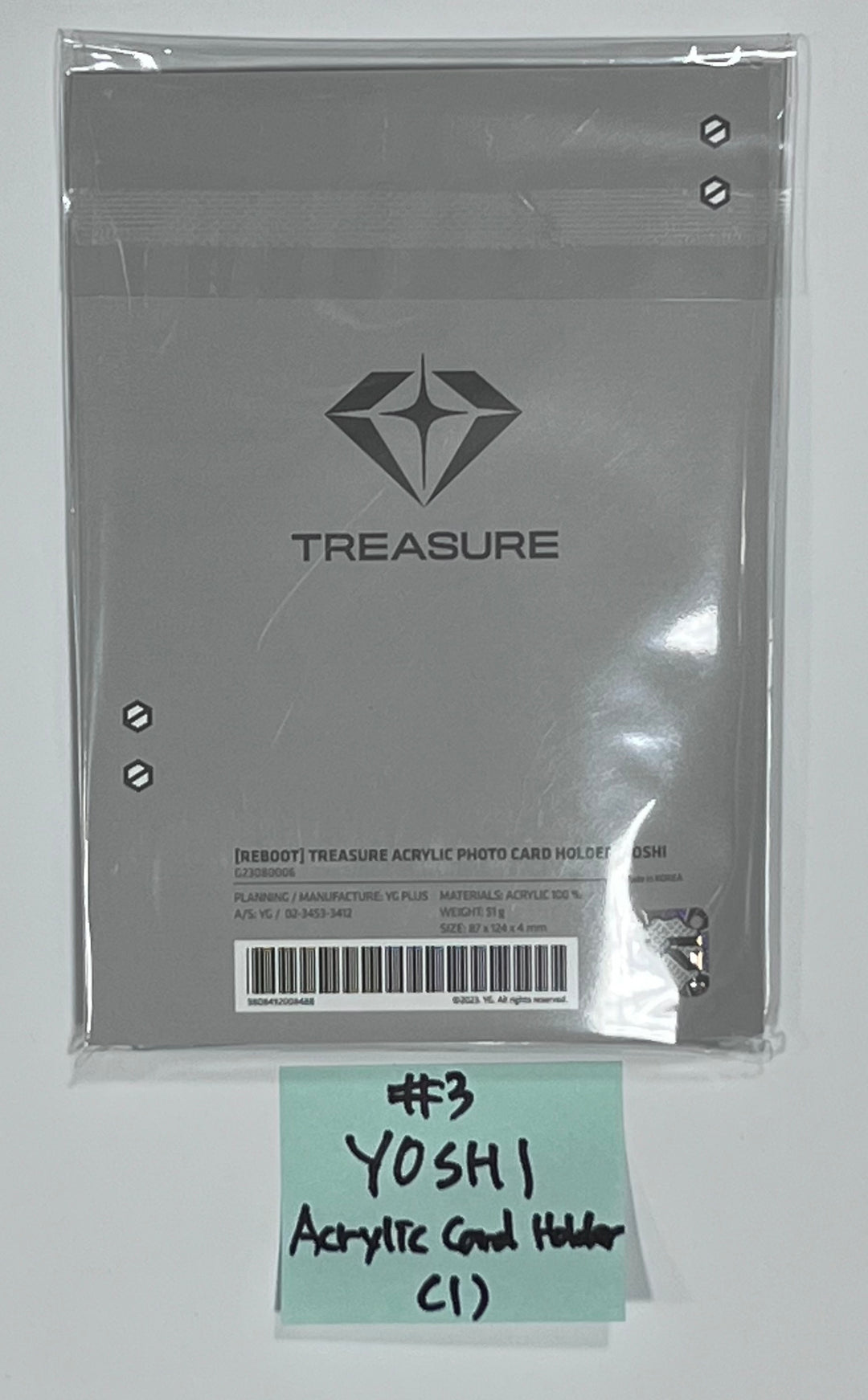 Treasure "REBOOT" - YG Official Pop-Up Store MD (Acrylic Card Holder, Keyring, Film Photo Frame)