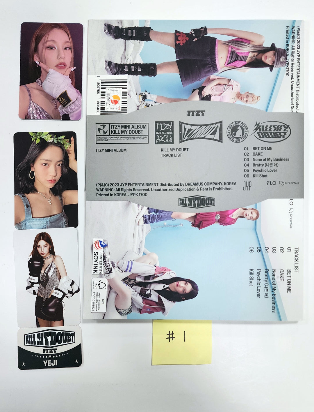 Itzy "Kill My Doubt" - Hand Autographed(Signed) Promo Album - HALLYUSUPERSTORE