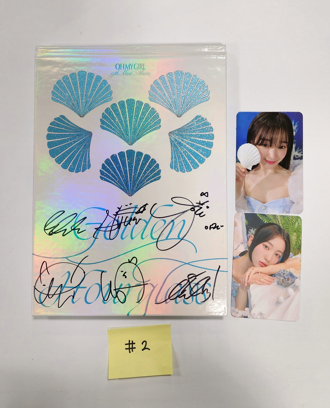 Oh My Girl "Golden Hourglass" - Hand Autographed(Signed) Promo Album - HALLYUSUPERSTORE