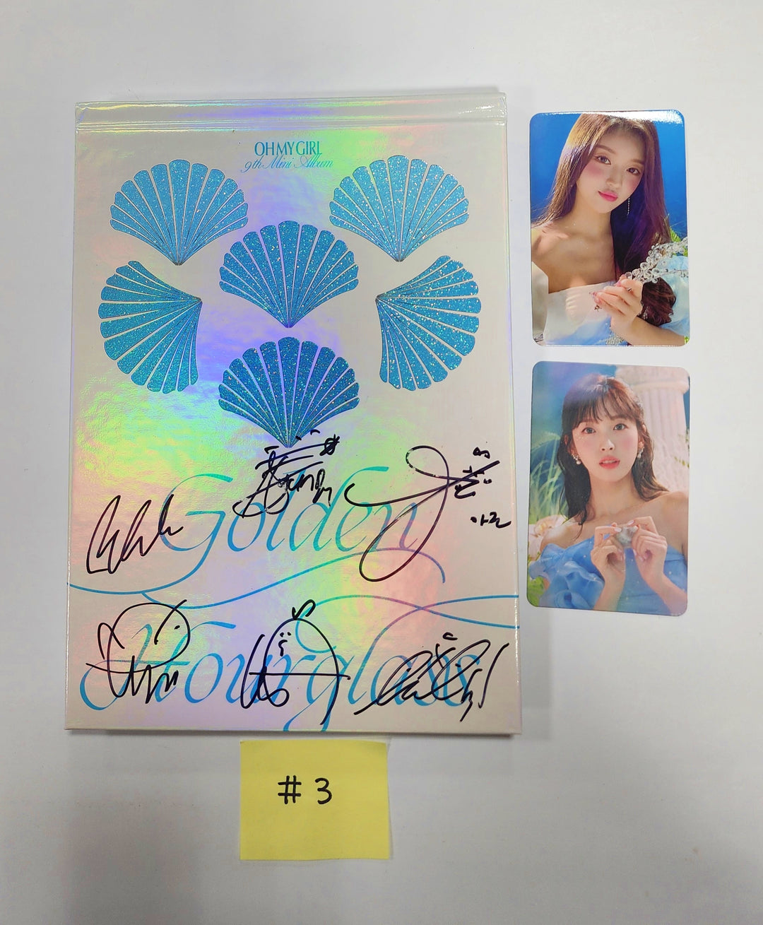 Oh My Girl "Golden Hourglass" - Hand Autographed(Signed) Promo Album - HALLYUSUPERSTORE