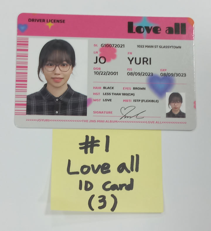 チョ・ユリ「Love All」 - 公式フォトカード、IDカード