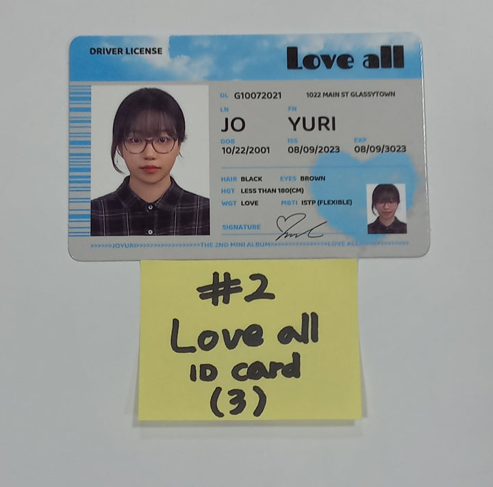 チョ・ユリ「Love All」 - 公式フォトカード、IDカード