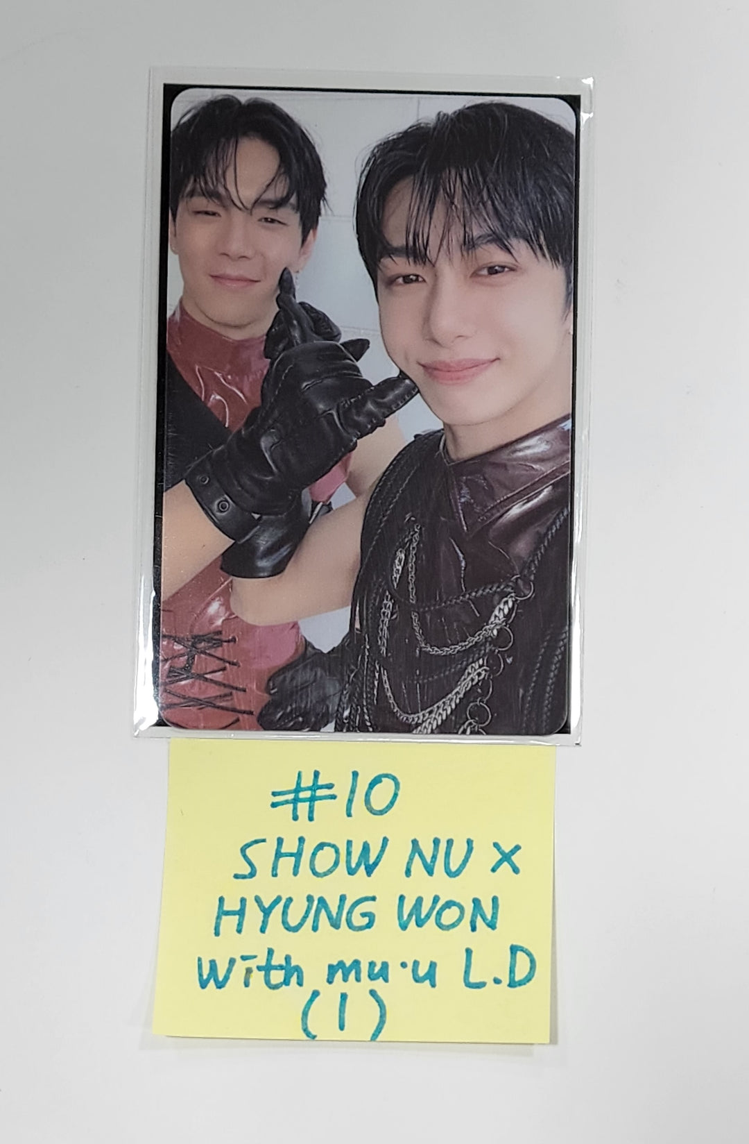 Shownu X Hyungwon "The Unseen" - Withmuu Lucky Draw Event PVC Photocard, Hand Autographed(Signed) PVC Photocard