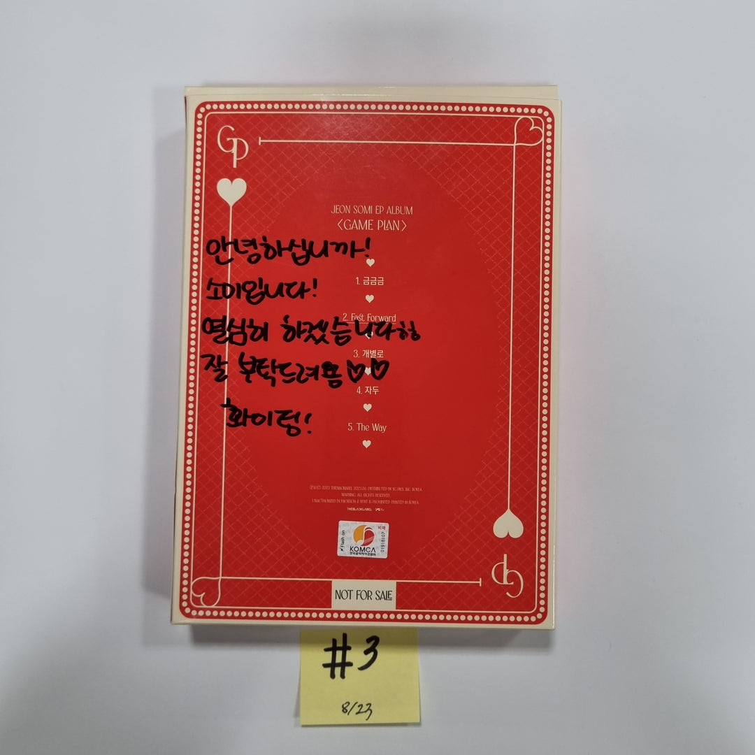 JEON SOMI "GAME PLAN" - Hand Autographed(Signed) Promo Album [23.08.23]