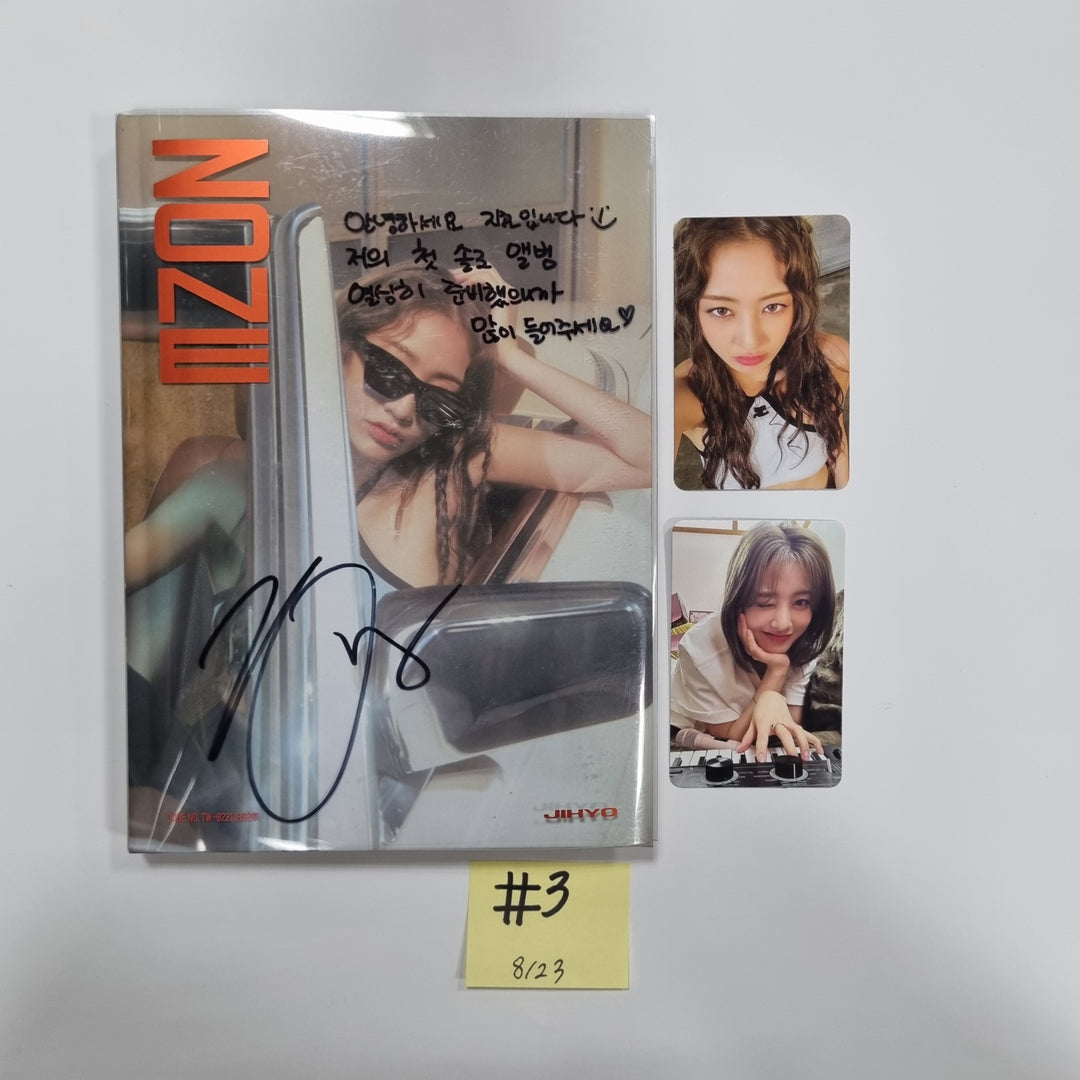 Jihyo (of Twice) 1st Mini "ZONE" - Hand Autographed(Signed) Promo Album [23.08.23]