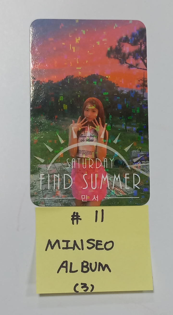 SATURDAY "Find Summer" - Afreeca TV "Making My Favorite I-dol project" - Hand Autographed(Signed) Album & Paper + Event Photocard + Official Photocard [23.08.24]