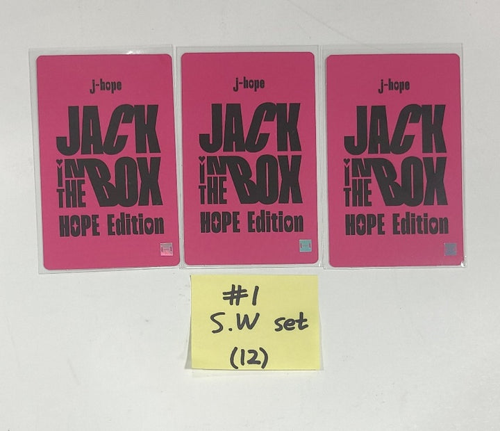 J-hope "Jack In The Box" - [Soundwave, M2U, Powerstation] Lucky Draw Event Photocards Set (3EA), Photocard [23.08.25]