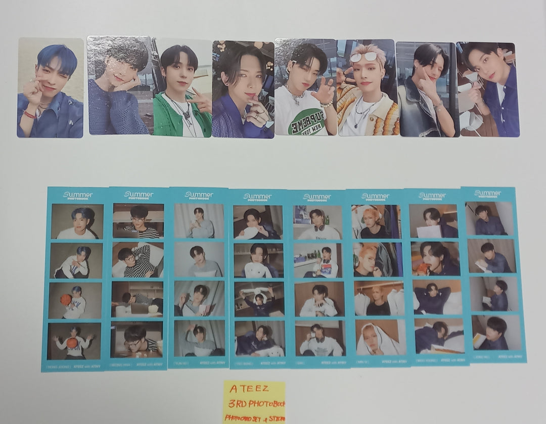 ATEEZ 2023 SUMMER PHOTOBOOK - Official Photocards Set (8EA) & 4 Cut Photo Sticker Set (8EA) [23.09.04]