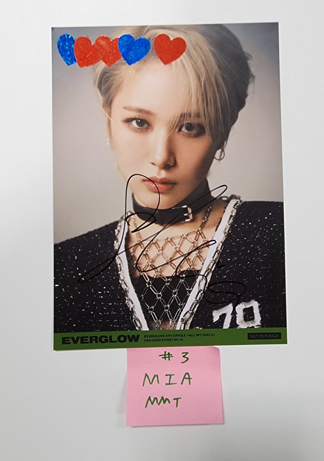 Everglow "ALL MY GIRLS" - MMT Fansign Event Hand Autographed(Signed) Postacard [23.09.07]