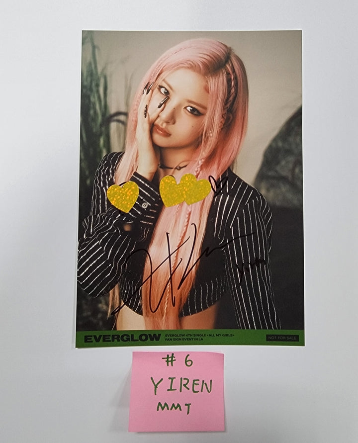 Everglow "ALL MY GIRLS" - MMT Fansign Event Hand Autographed(Signed) Postacard [23.09.07]