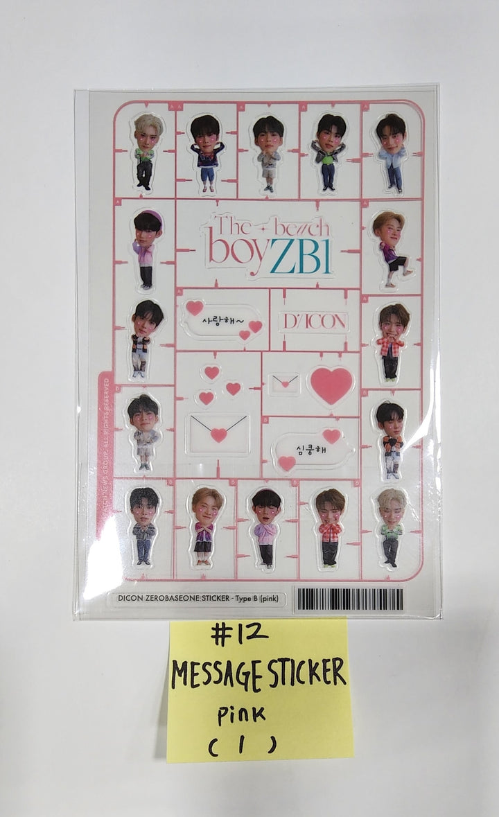 ZEROBASEONE (ZB1) ‘The Beach Boy ZB1’ - DICON Pop-Up Official MD [Postcard, Message Sticker] [23.09.08]
