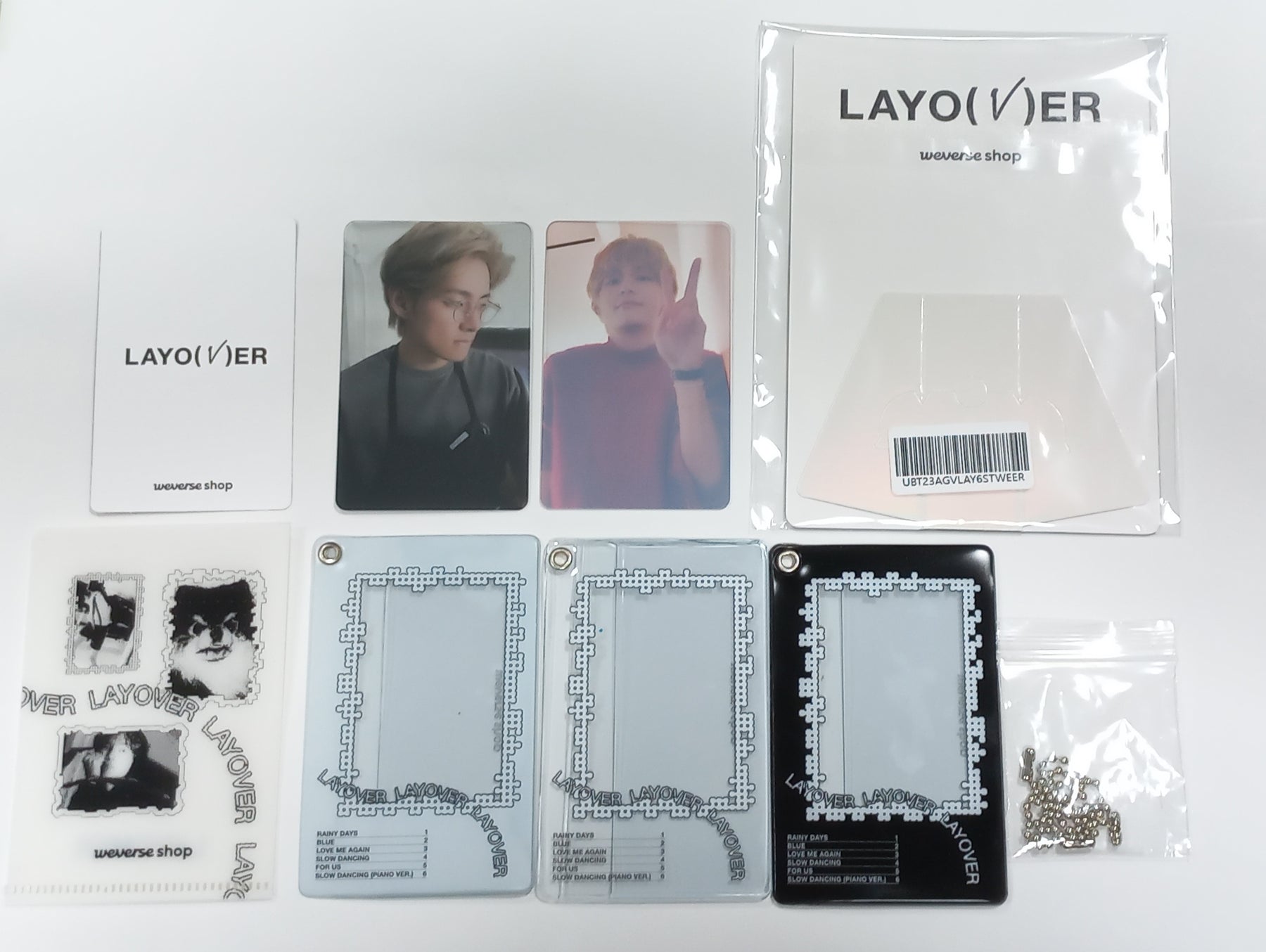V「Layover」 - Weverse Shop 予約特典 PVC透明フォトカード、フォト 