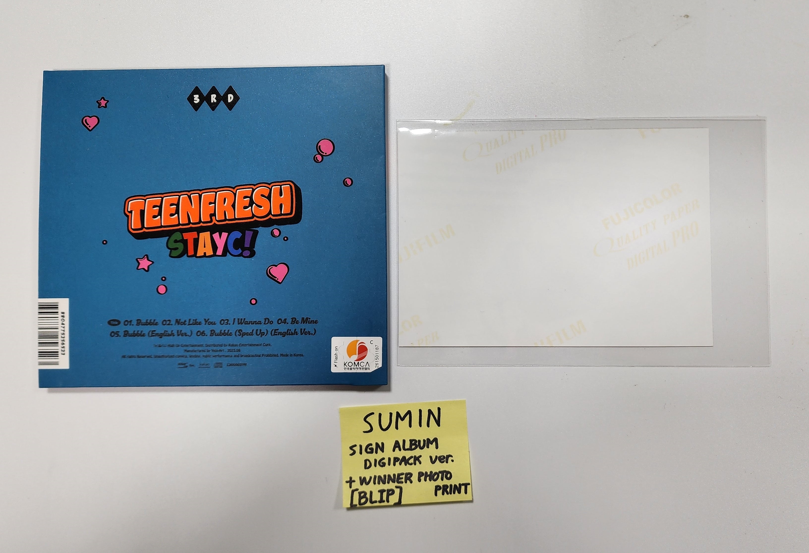 STAYC Sumin スミンTeenfresh 直筆サイン入り　アルバムトレカ Sumin (Of STAYC) 