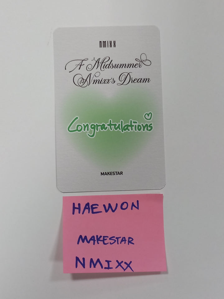 Haewon (Of NMIXX) "A Midsummer NMIXX’s Dream" - Hand Autographed(Signed) Photocard [23.10.10]