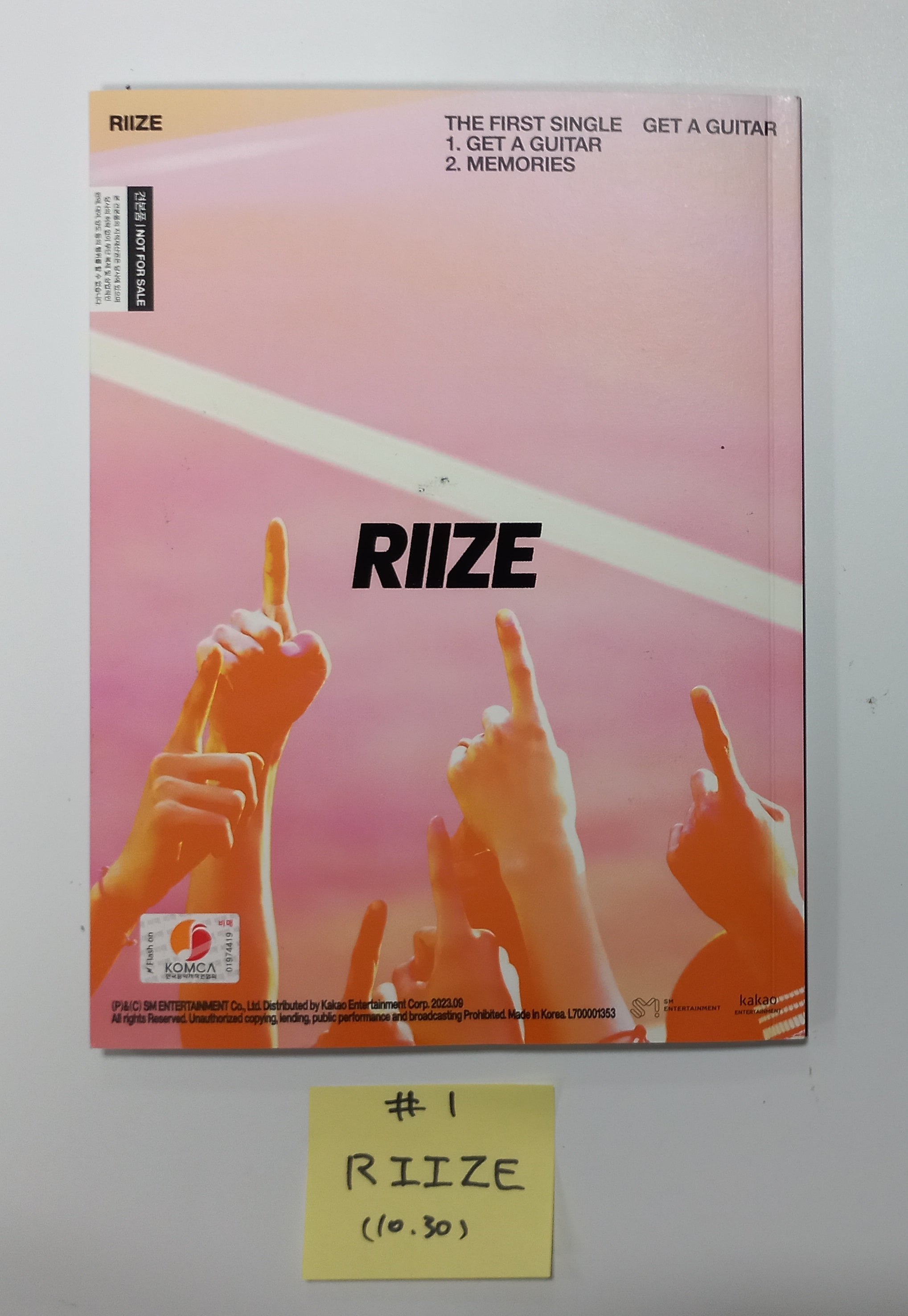 RIIZE「Get A Guitar」 - 直筆サイン入りプロモアルバム [23.10.30]