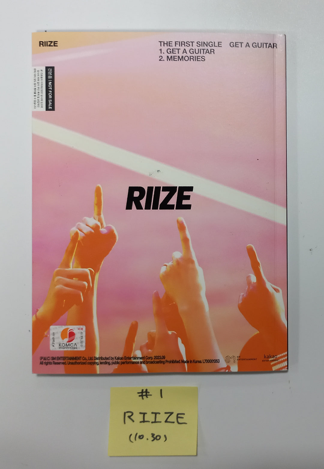 RIIZE "Get A Guitar" - Hand Autographed(Signed) Promo Album [23.10.30]