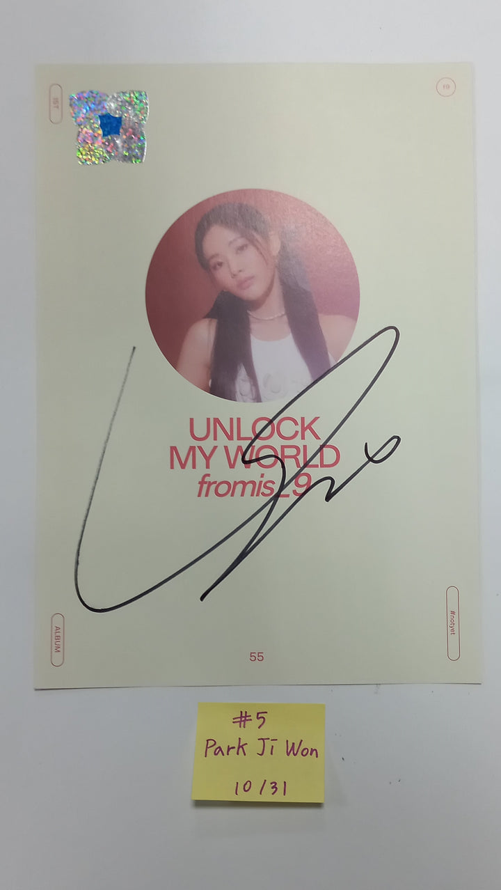 Fromis_9 "Unlock My World" - A Cut Page From Fansign Event Album [23.10.31]