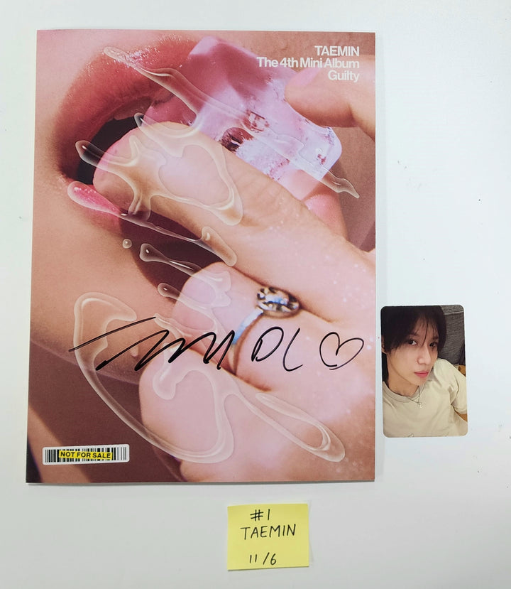 Taemin (of SHINee) 4th Mini "Guilty" - Hand Autographed(Signed) Promo Album [23.11.06]