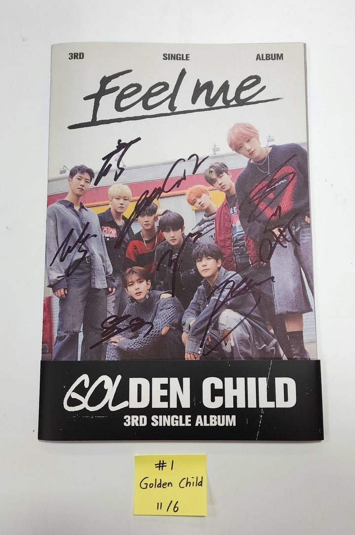 Golden Child 3rd Single "Feel Me" - Hand Autographed(Signed) Promo Album [23.11.06]