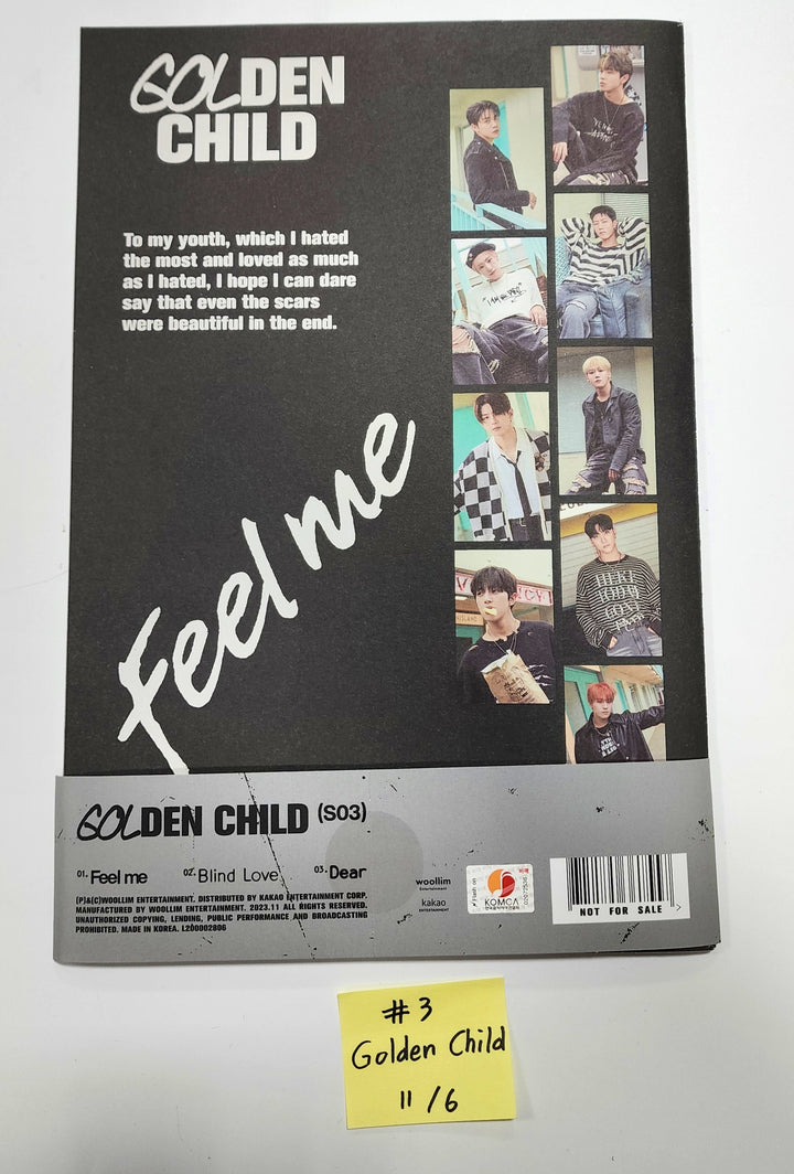 Golden Child 3rd Single "Feel Me" - Hand Autographed(Signed) Promo Album [23.11.06]