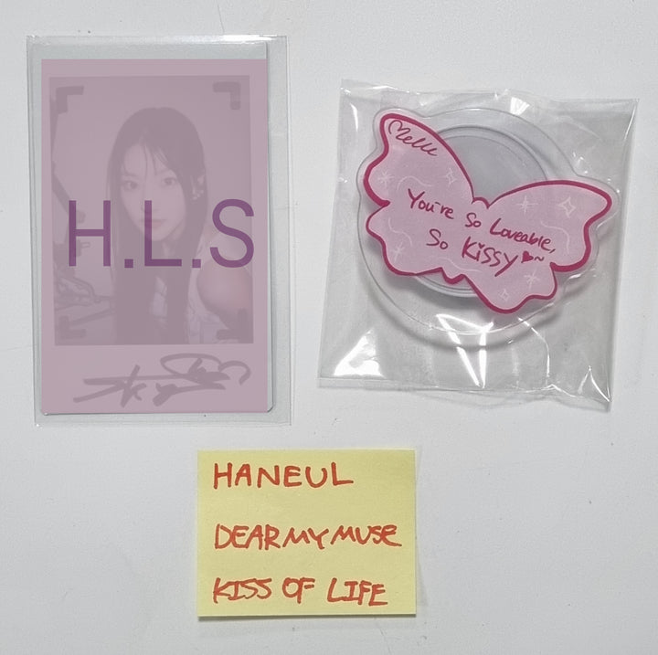 HANEUL (Of KISS OF LIFE) "KISS OF LIFE" - Hand Autographed(Signed) Polaroid + Hand Grip Tok [23.12.07]