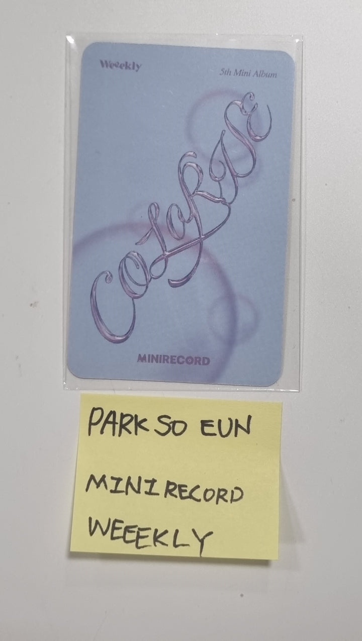 Park Soeun (Of Weeekly) "ColoRise" 5th mini - Hand Autographed(Signed) Photocard [23.12.12]