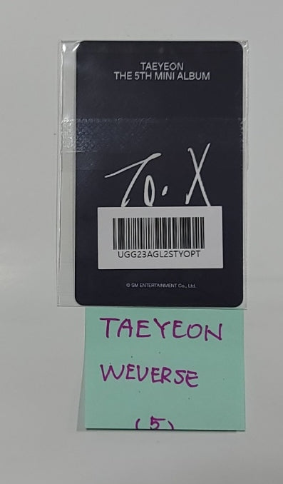 TAEYEON "To. X" - Weverse Shop Gift Event Photocard [23.12.26]
