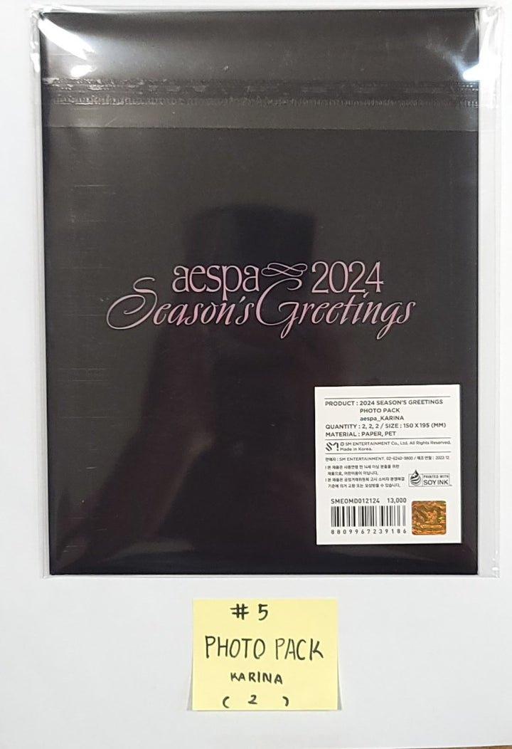 Aespa 2024 Season's Greetings - Pop-Up Store MD [ID Photo Keyring, Photo Pack, Clear Photocard] [24.1.3]