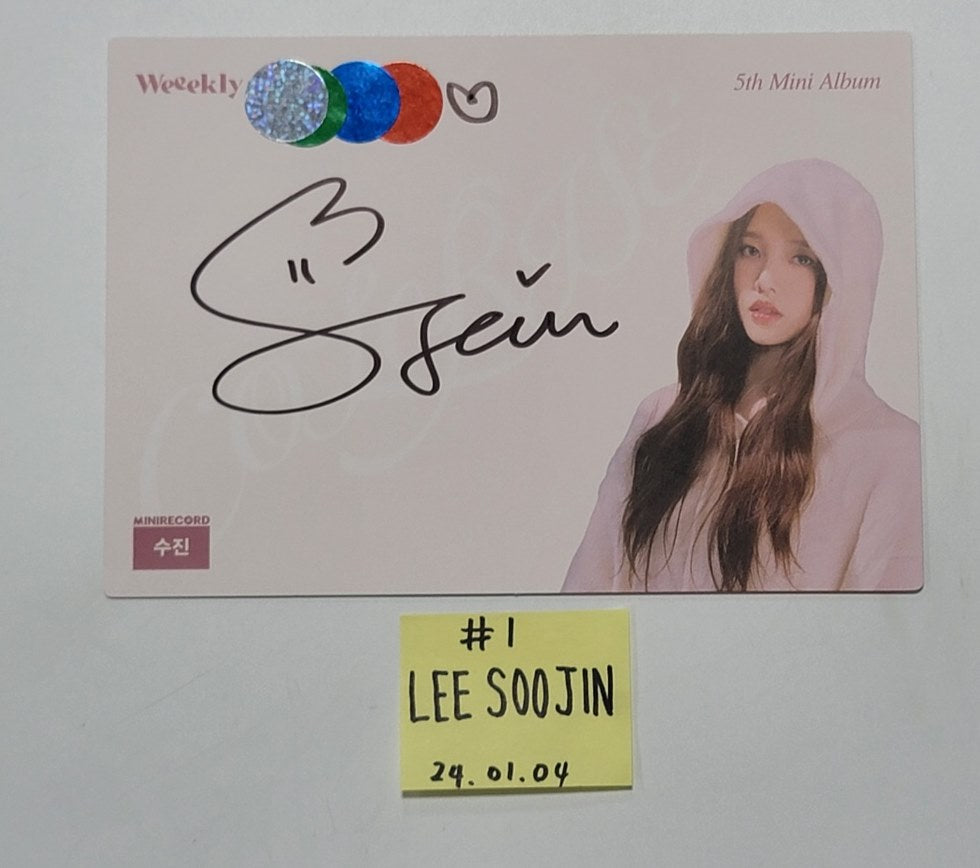 Weeekly "ColoRise" 5th mini - Hand Autographed(Signed) Paper [24.1.4]
