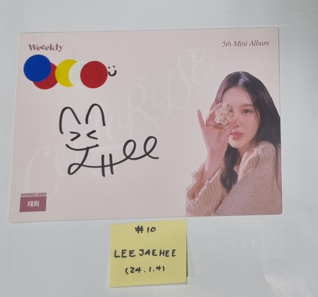 Weeekly "ColoRise" 5th mini - Hand Autographed(Signed) Paper [24.1.4]