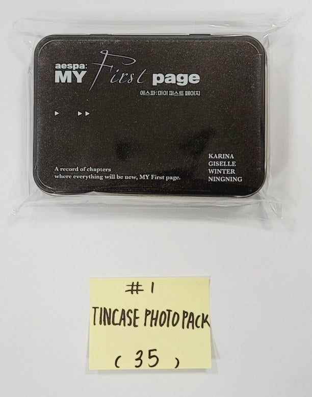 Aespa X EVERLINE : MY First page POP-UP STROE - Official MD [Tincase Photopack, Mini Pouch, String BAG, Ball CAP, T-Shirt] [24.1.12]
