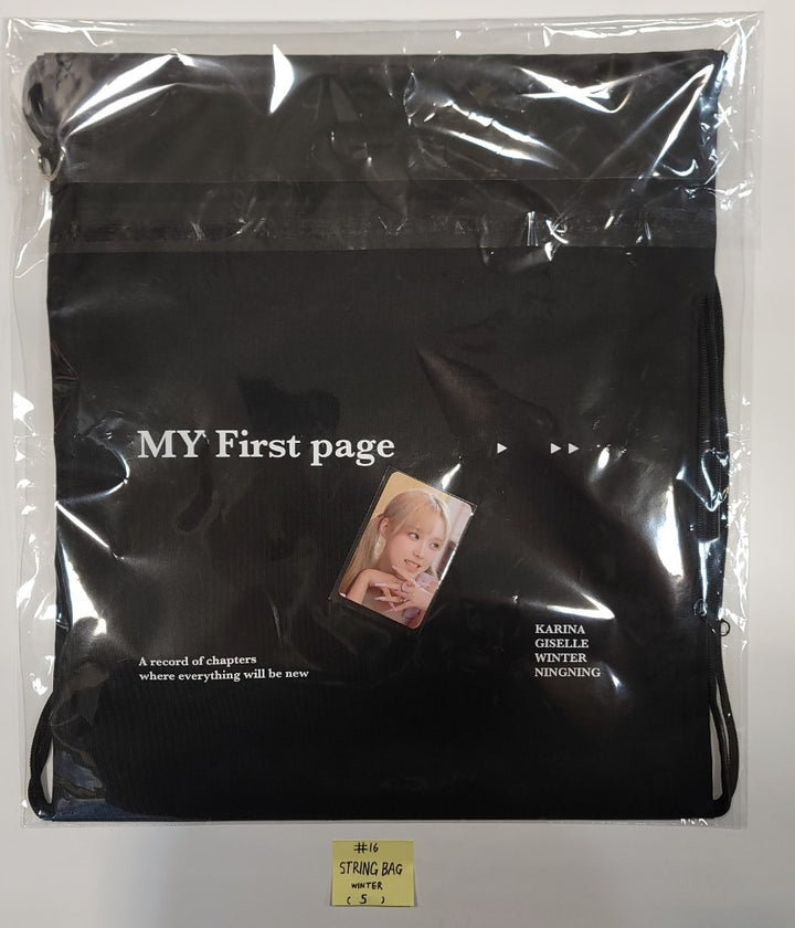 Aespa X EVERLINE : MY First page POP-UP STROE - Official MD [Tincase Photopack, Mini Pouch, String BAG, Ball CAP, T-Shirt] [24.1.12]