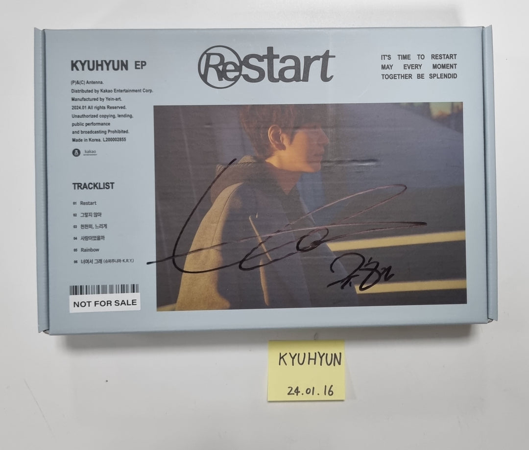 KYUHYUN "EP : Restart" - Hand Autographed(Signed) Promo Album [24.1.16]