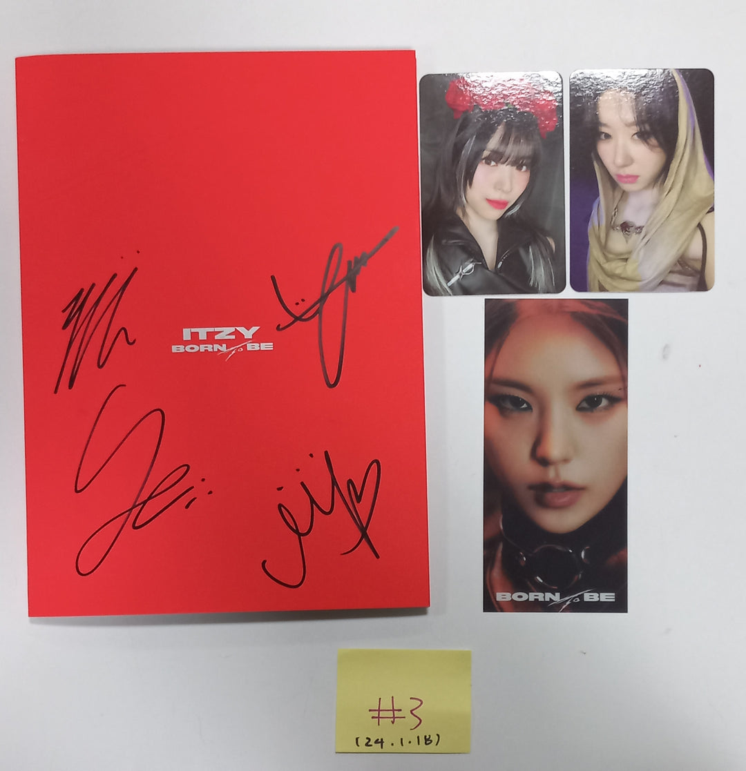 ITZY "BORN TO BE" - Hand Autographed(Signed) Promo Album [24.1.18]