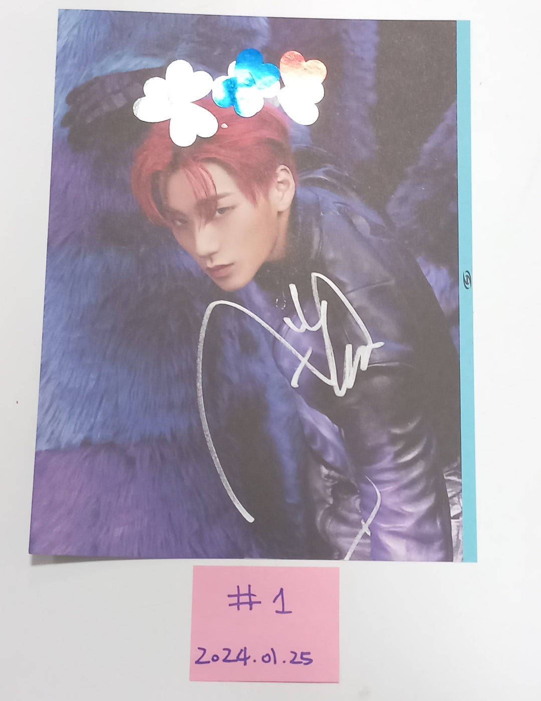 San (Of ATEEZ) "THE WORLD EP.FIN : WILL" - A Cut Page From Fansign Event Album [24.1.25]