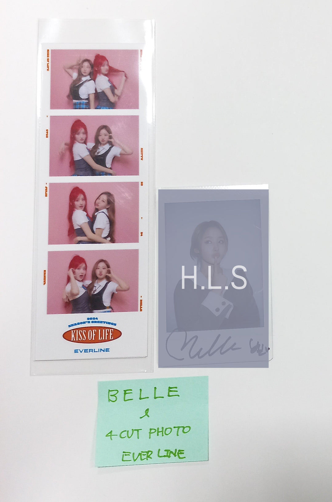 BELLE (Of KISS OF LIFE) "Born to be XX" - Hand Autographed(Signed) Polaroid & 4 Cut Photo [24.1.29]