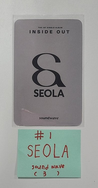 SEOLA (Of WJSN) "INSIDE OUT" - Soundwave Pre-Order Benefit Photocard [ENVELOPE ver] [24.1.31]