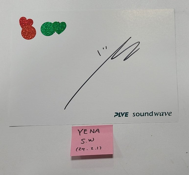 YENA "Good Morning" - Hand Autographed(Signed) Paper [24.2.1]