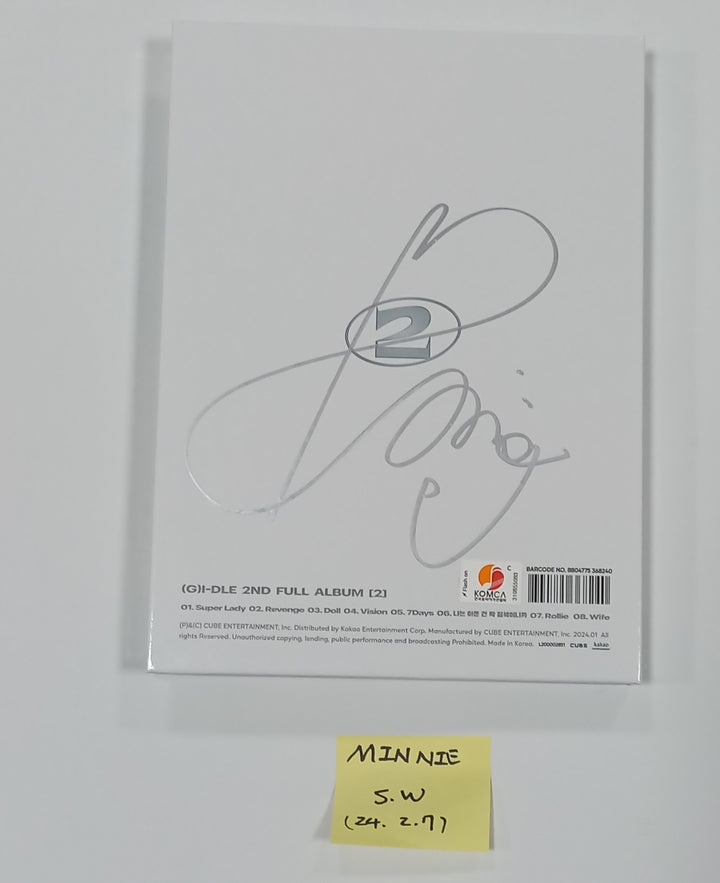 Minnie (Of (g) I-DLE) "2" 2nd Full Album - Hand Autographed(Signed) Album [24.2.7]