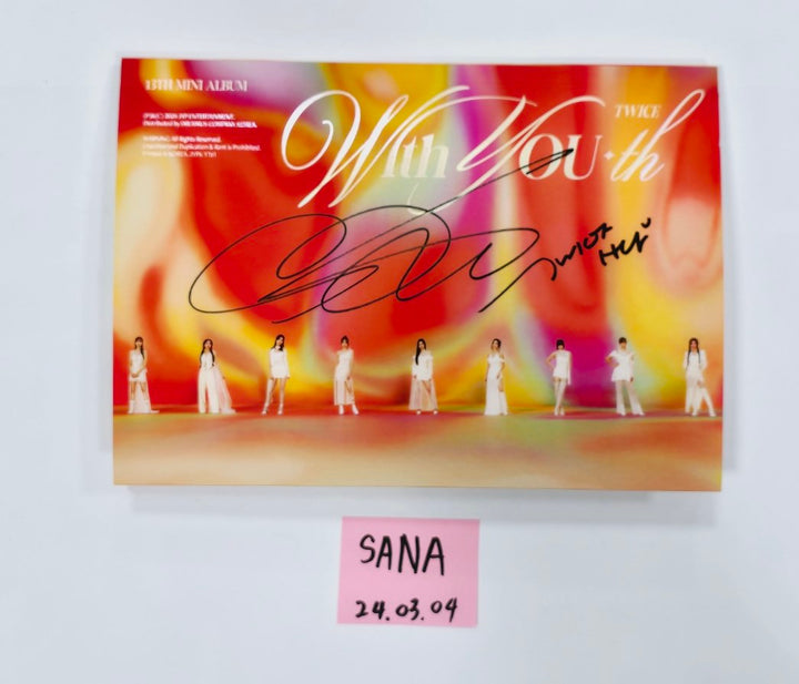 SANA (Of TWICE) "With YOU-th" - Hand Autographed(Signed) Album [24.3.4]