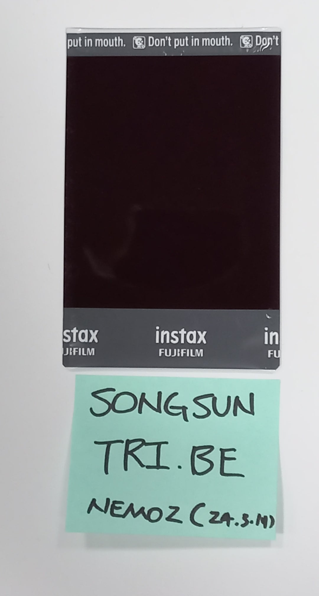 Songsun (Of TRI.BE) "Diamond" - Hand Autographed(Signed) Polaroid [24.3.11]