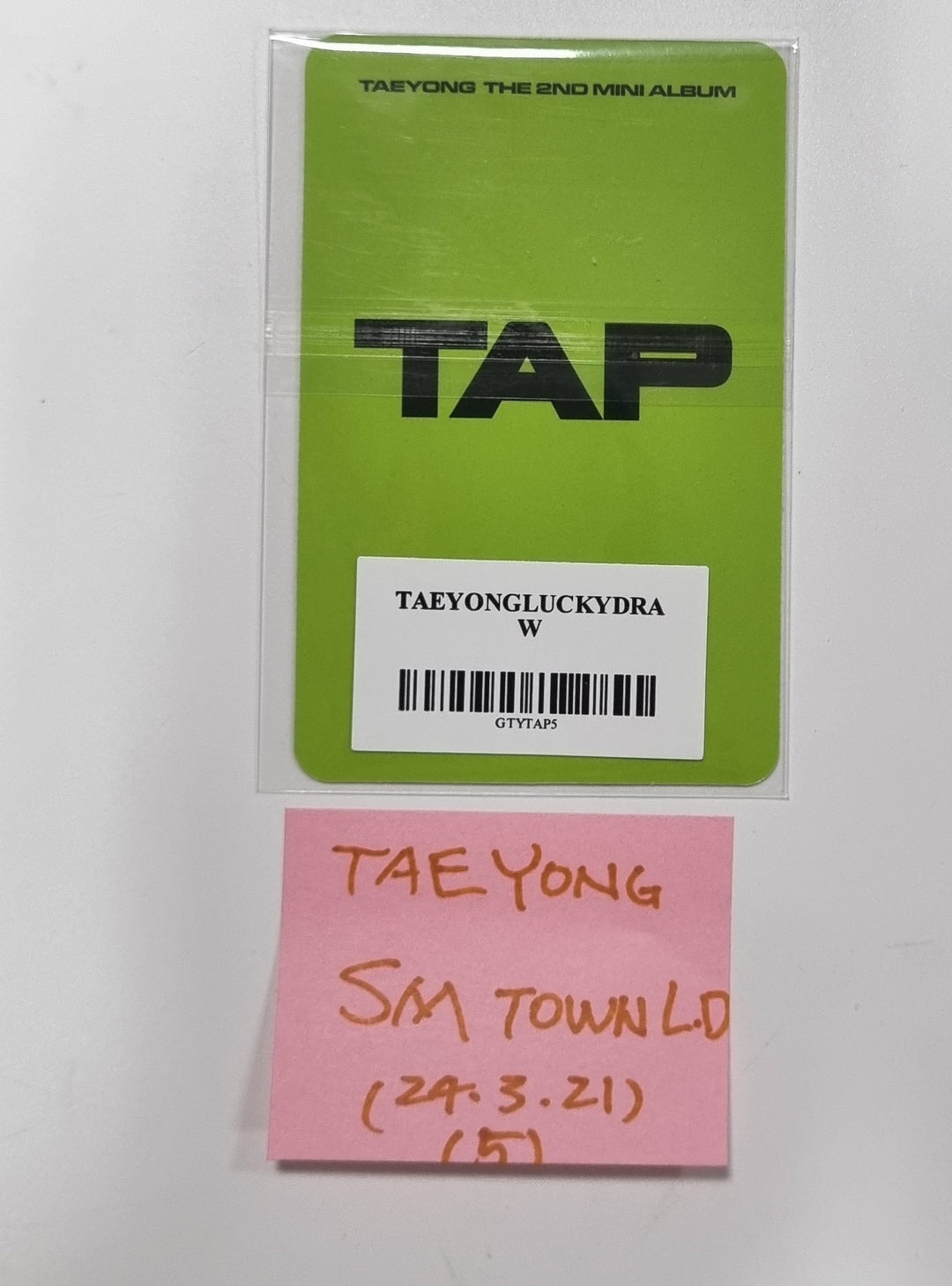 TAEYONG "TAP" 2nd Mini - SM Town Lucky Draw Event Photocard [24.3.21]