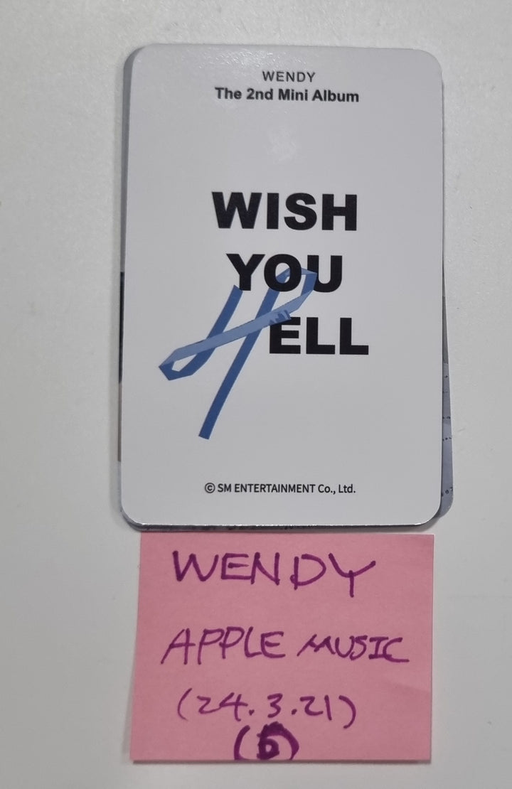 Wendy (Of Red Velvet) "Wish You Hell" - Apple Music Pre-Order Benefit Photocard [24.3.21]