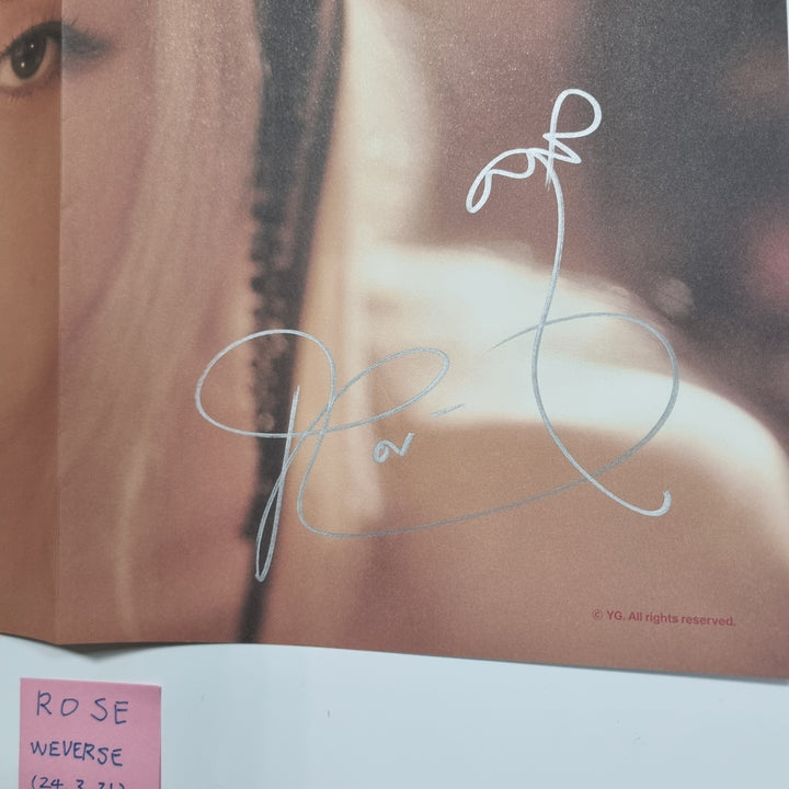 Rose (Of BLACKPINK) "FROM HANK & ROSE TO YOU" - Hand Autographed(Signed) A3 Folded Poster [24.3.21]